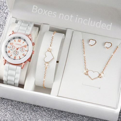 V248 Luxury Women's Quartz Watch & Jewelry Set