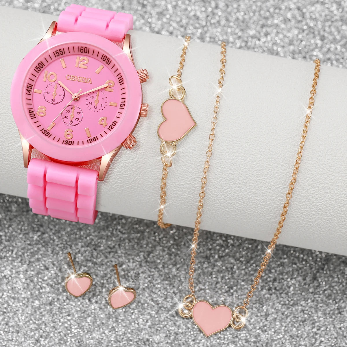 V248 Luxury Women's Quartz Watch & Jewelry Set