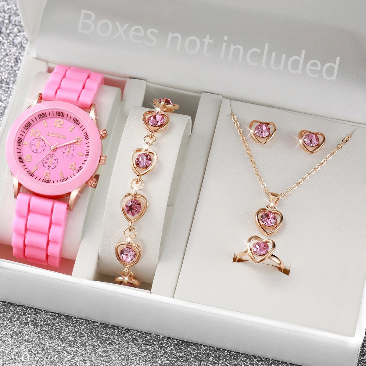 V248 Luxury Women's Quartz Watch & Jewelry Set
