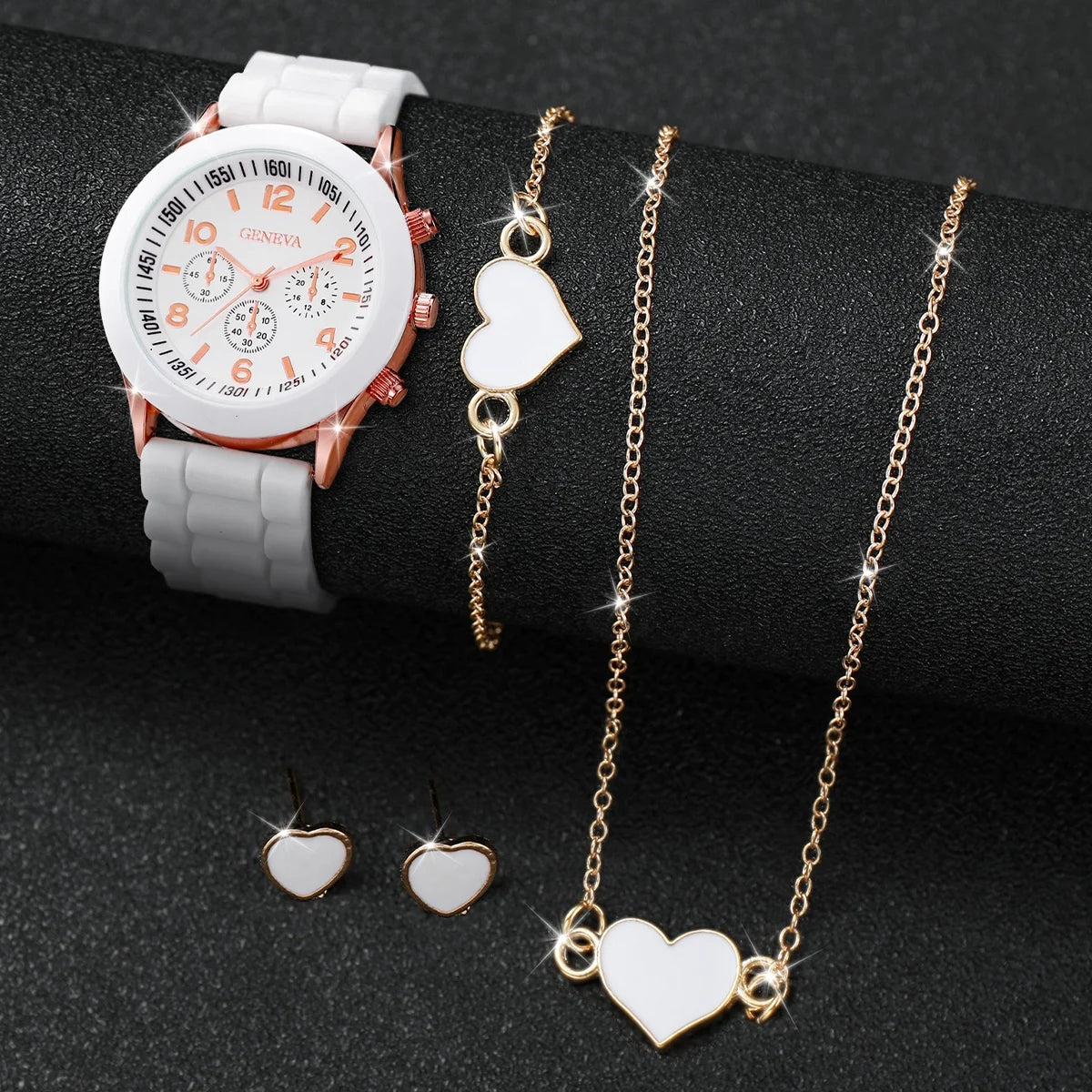 V248 Luxury Women's Quartz Watch & Jewelry Set