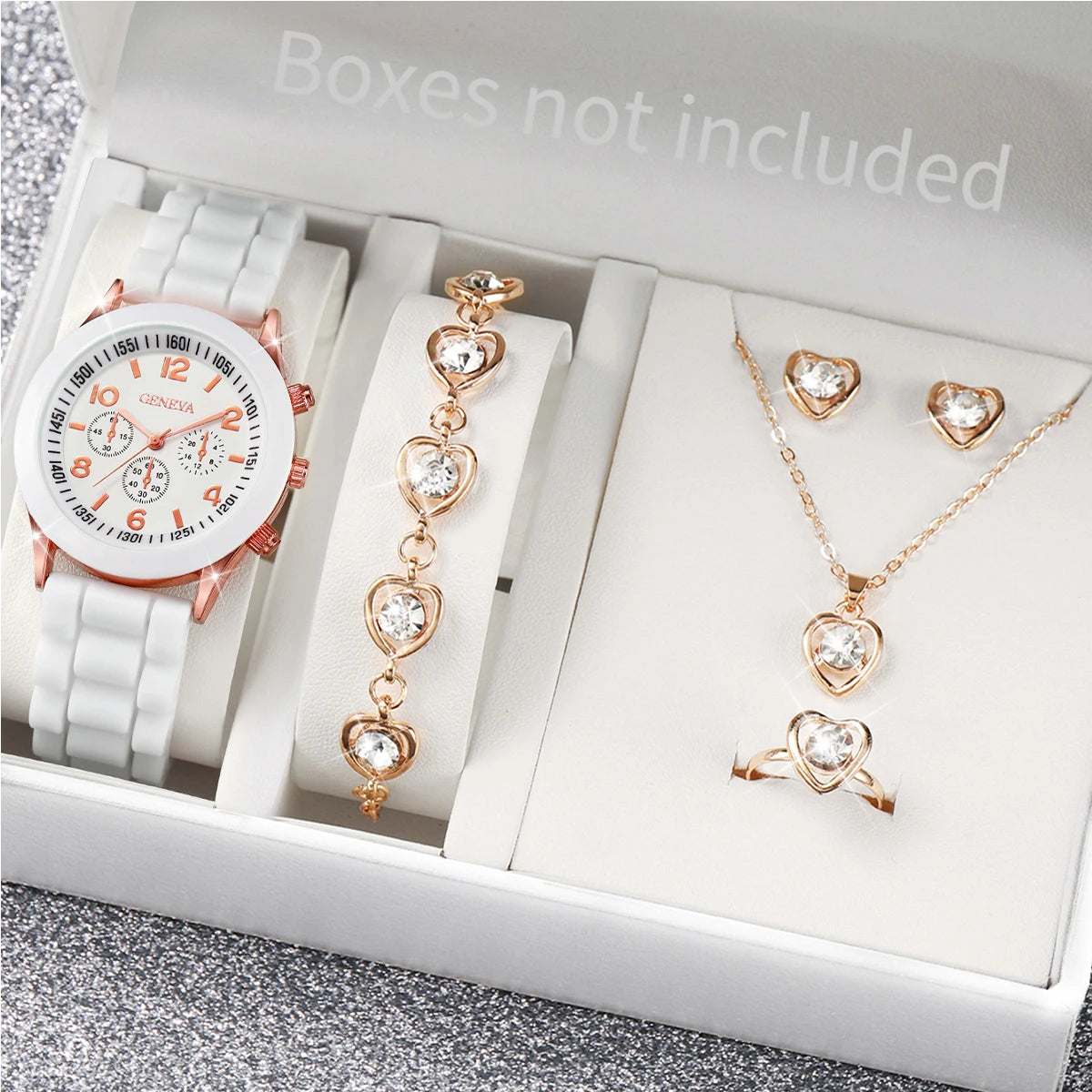 V248 Luxury Women's Quartz Watch & Jewelry Set