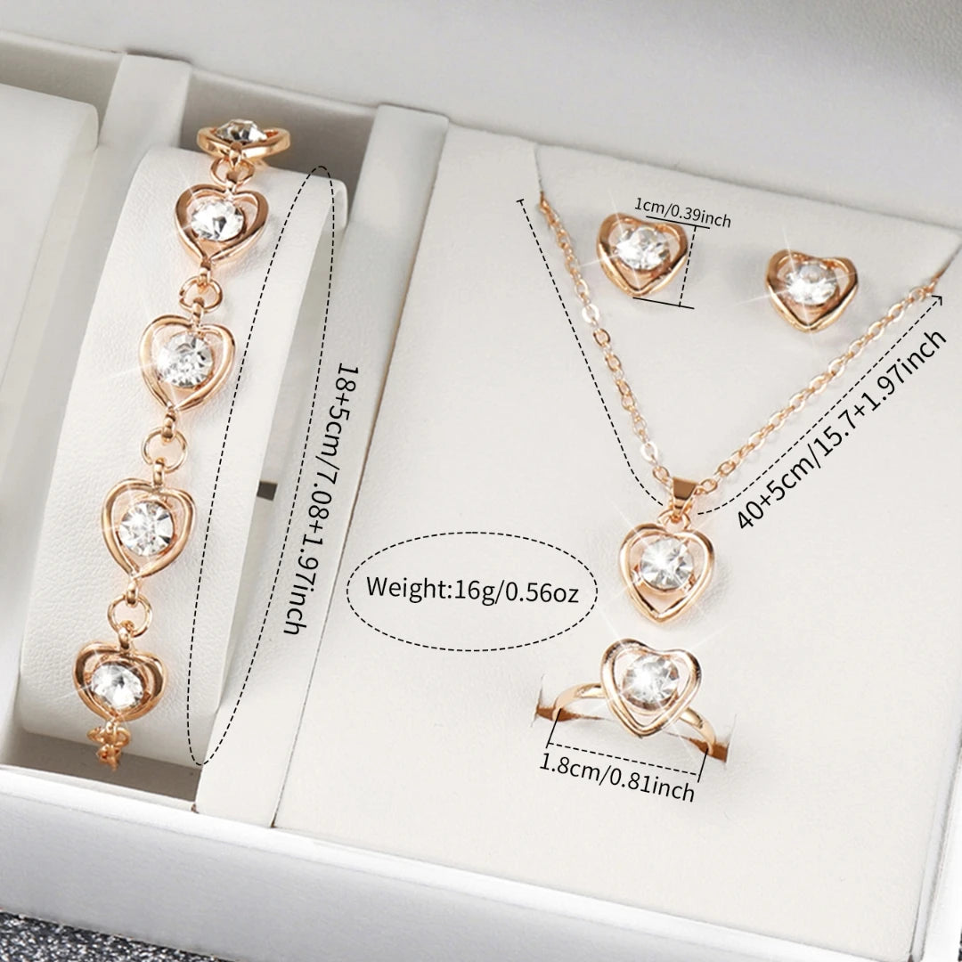 V248 Luxury Women's Quartz Watch & Jewelry Set