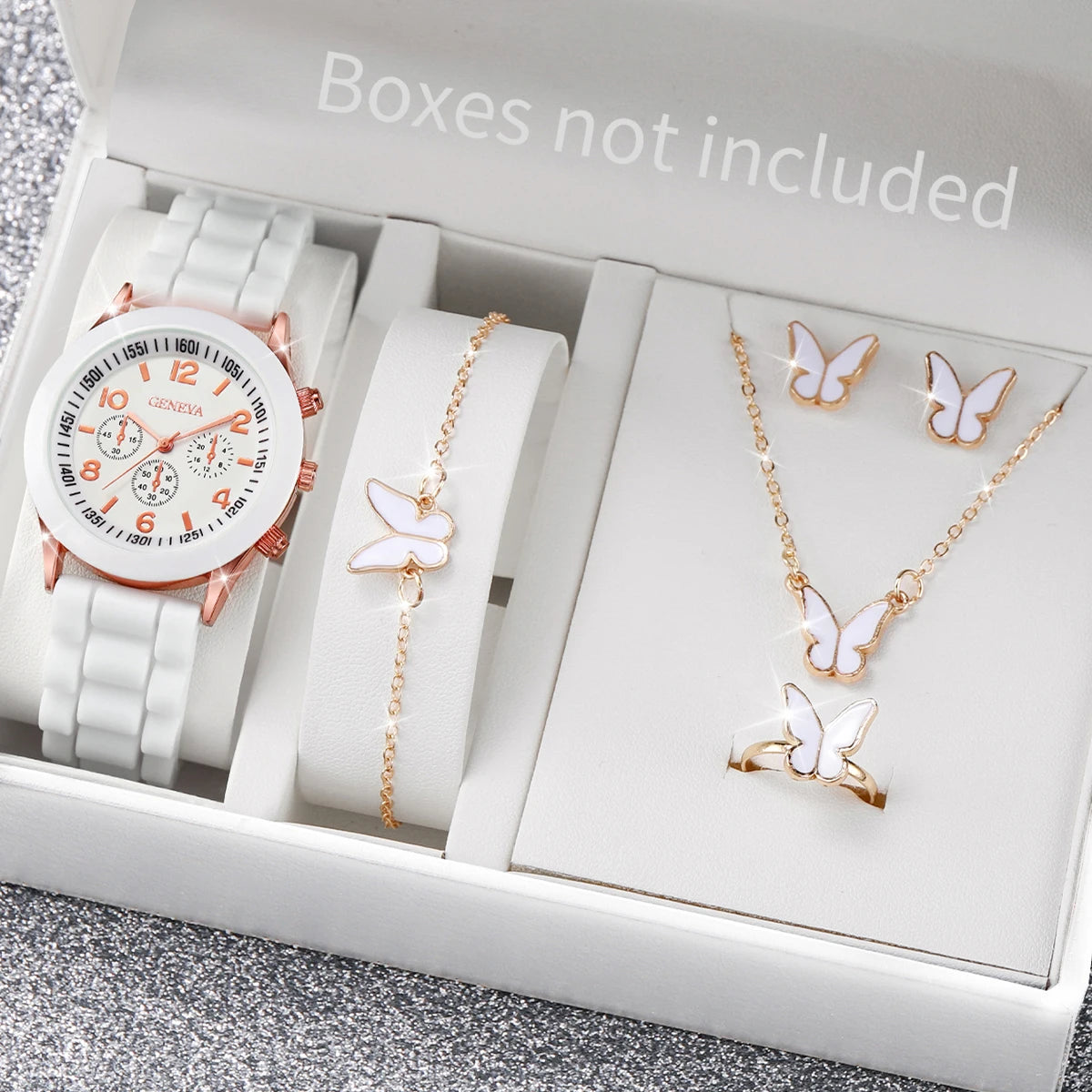 V248 Luxury Women's Quartz Watch & Jewelry Set