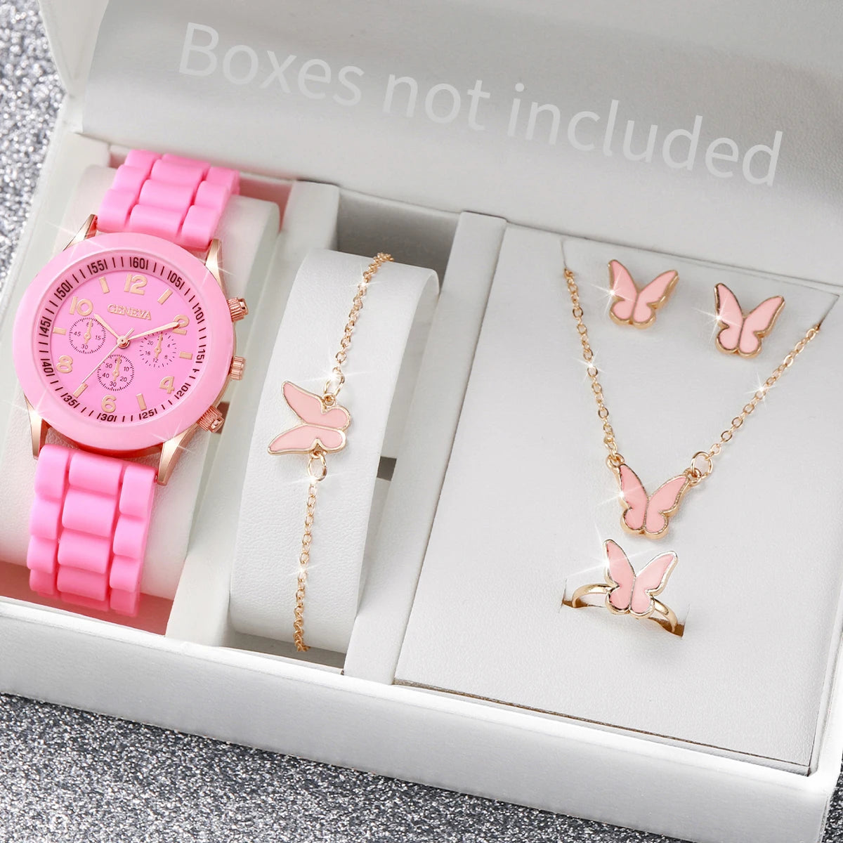V248 Luxury Women's Quartz Watch & Jewelry Set